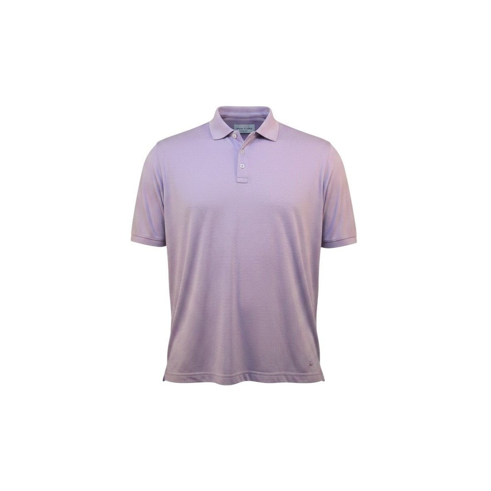 Peter Millar Polo Shirt XXL Purple Micro Stripe Performance Summer Comfort